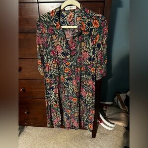 NATURAL LIFE Multicolor Floral Long Sleeve Dress